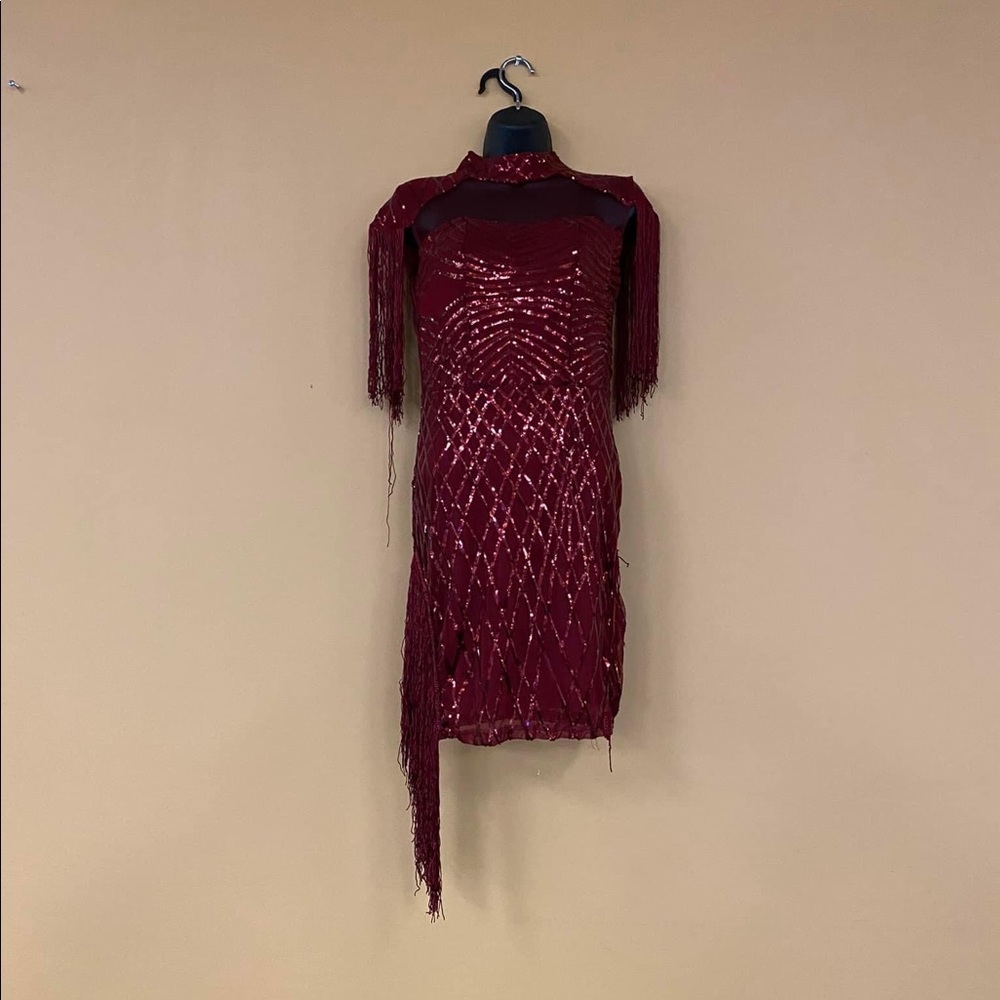 Eloquent Burgundy Dress